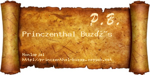 Princzenthal Buzás névjegykártya